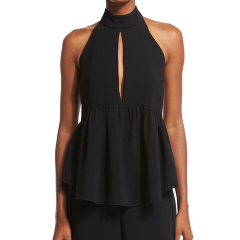 Elizabeth‎ and James XS Black Peplum Halter top